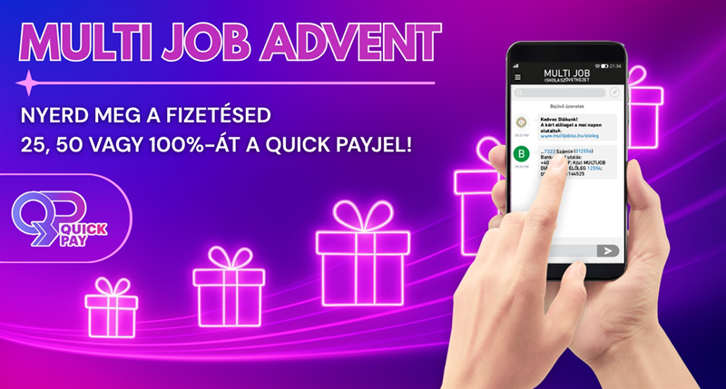 Adventi QuickPay akció és nyereményjáték