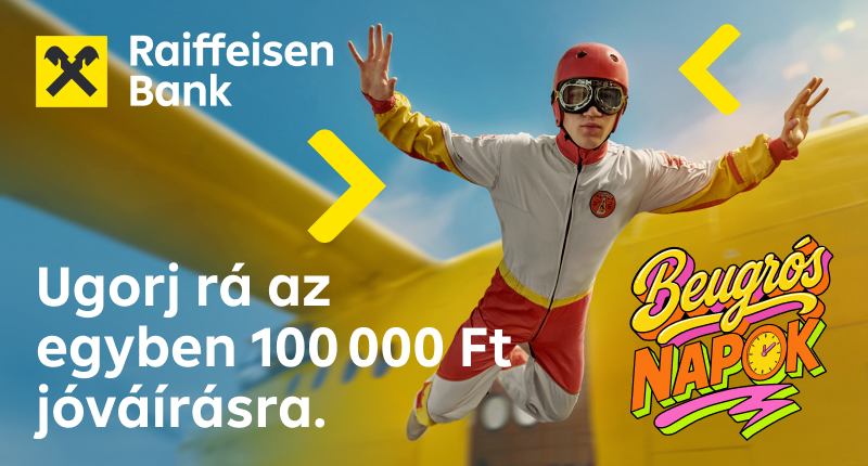 Nyiss Raiffeisen Yelloo diákszámlát az appban és 100 000 Ft egyben a tiéd lehet!